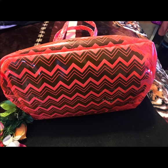 VS PINK XL SHOPPER TOTE/HEAVY/RARE/COLLECTIBLE PINK ORANGE COLOR - Picture 9 of 11